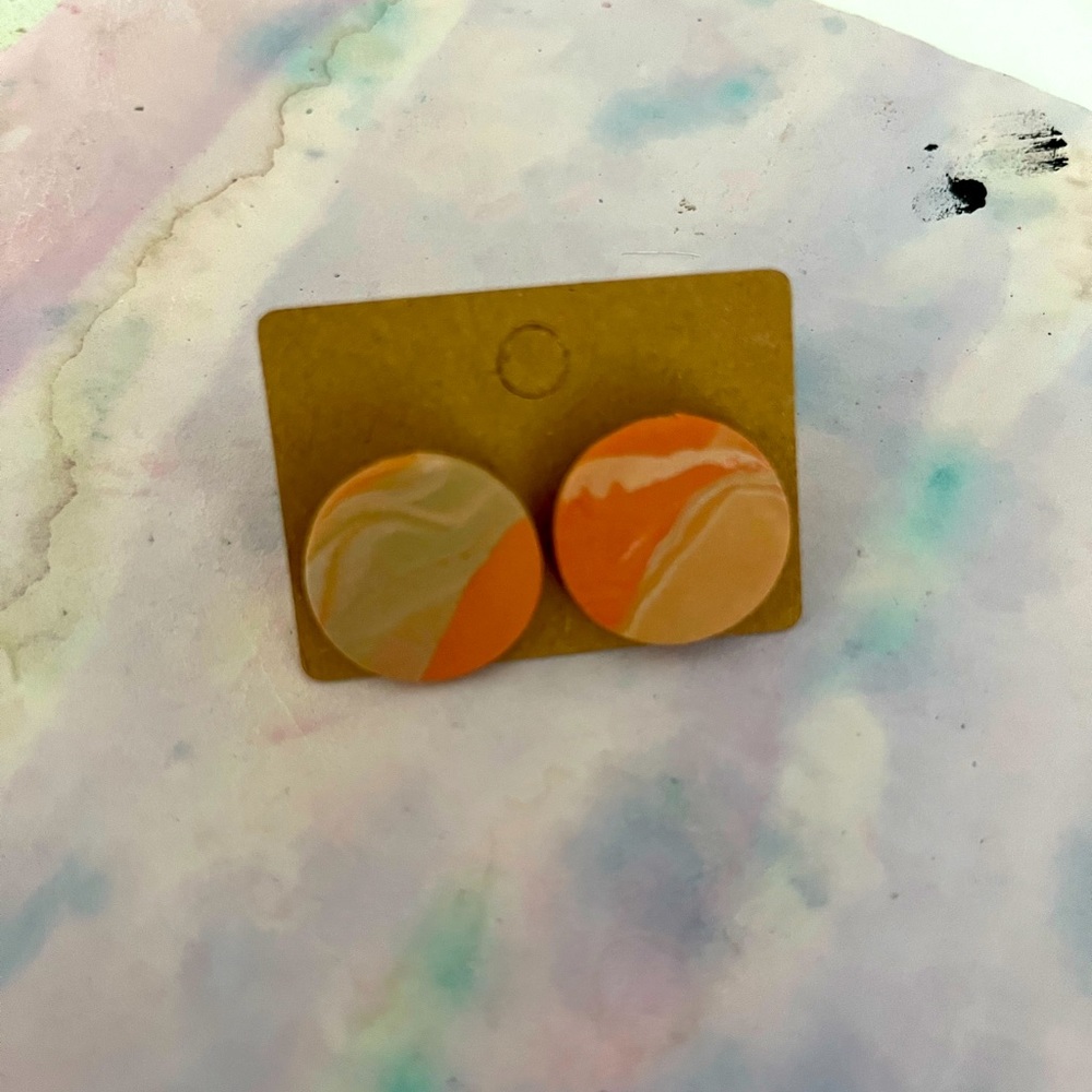 Medium for earrings! Fun pop of color!